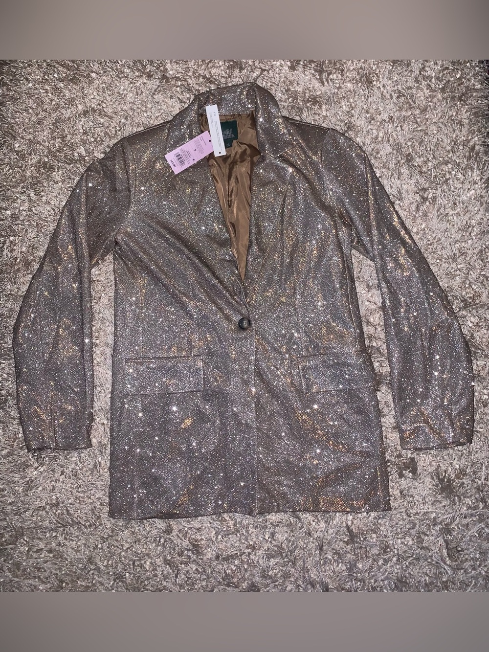 3 for $30 ⚡️wild fable Metallic Copper Sparkle Single-Button Blazer size S NWT
